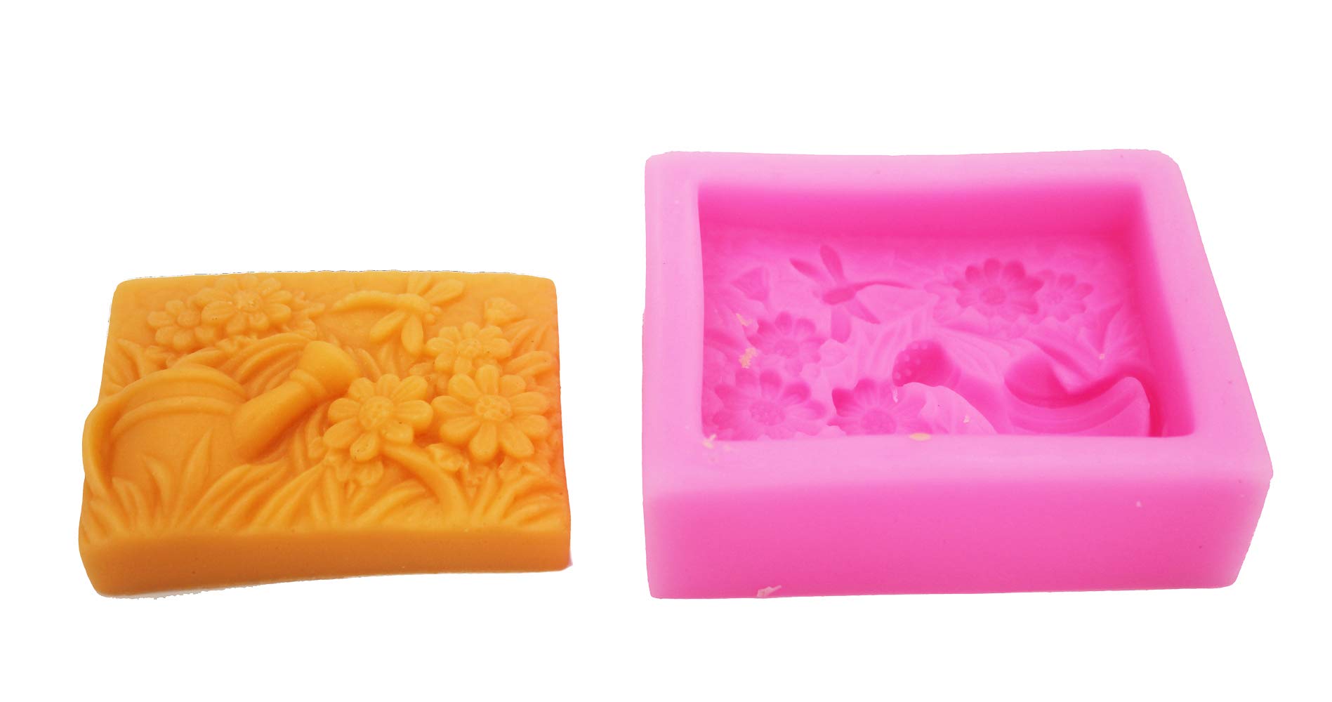Longzang Flower Dragonfly Silicone Mold for DIY Soap Making, Candle Crafting & Resin Art – Handmade Soap Molds, Candle Molds & Resin Molds (S094) – Perfect for Home Decor, Wedding Favors & Gift Making
