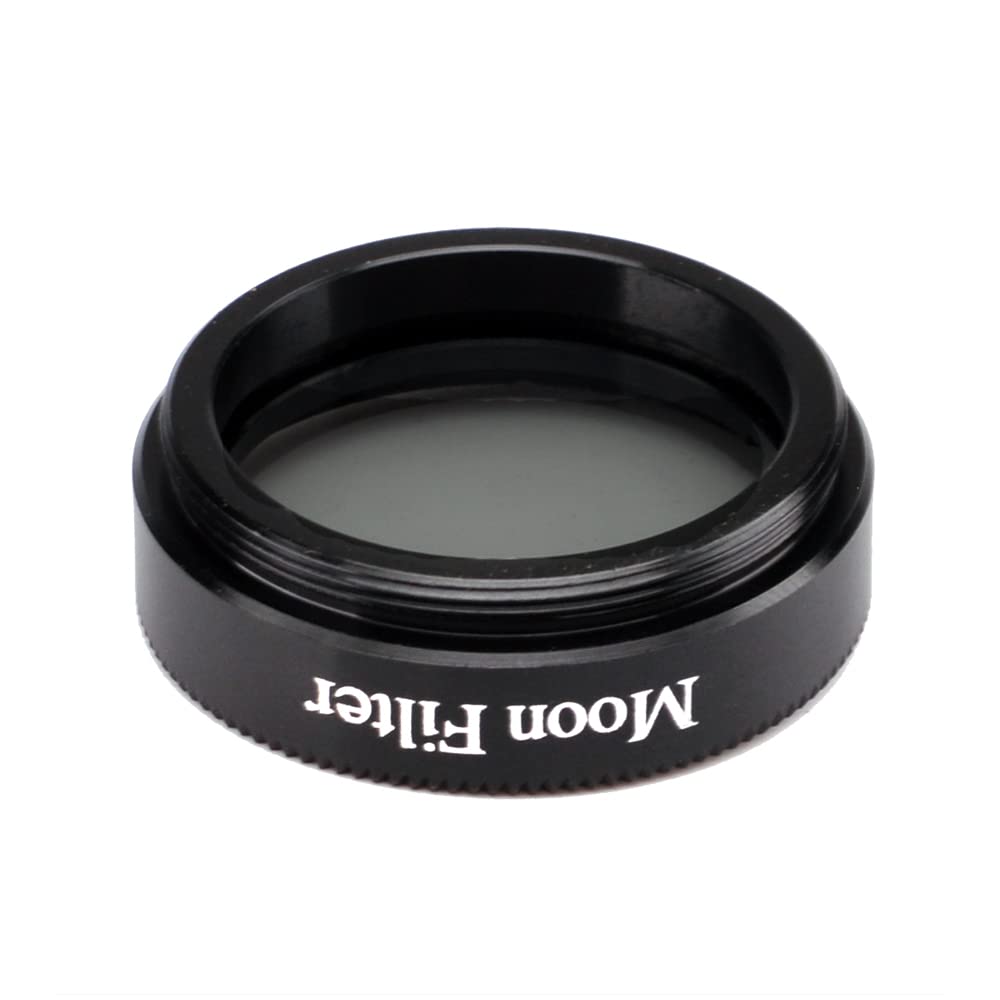 1.25 Inch Moon Filter with Aluminum Frame - Light Pollution Reduction Filter for Telescope Eyepieces | Enhance Lunar Viewing & Astronomy Observation