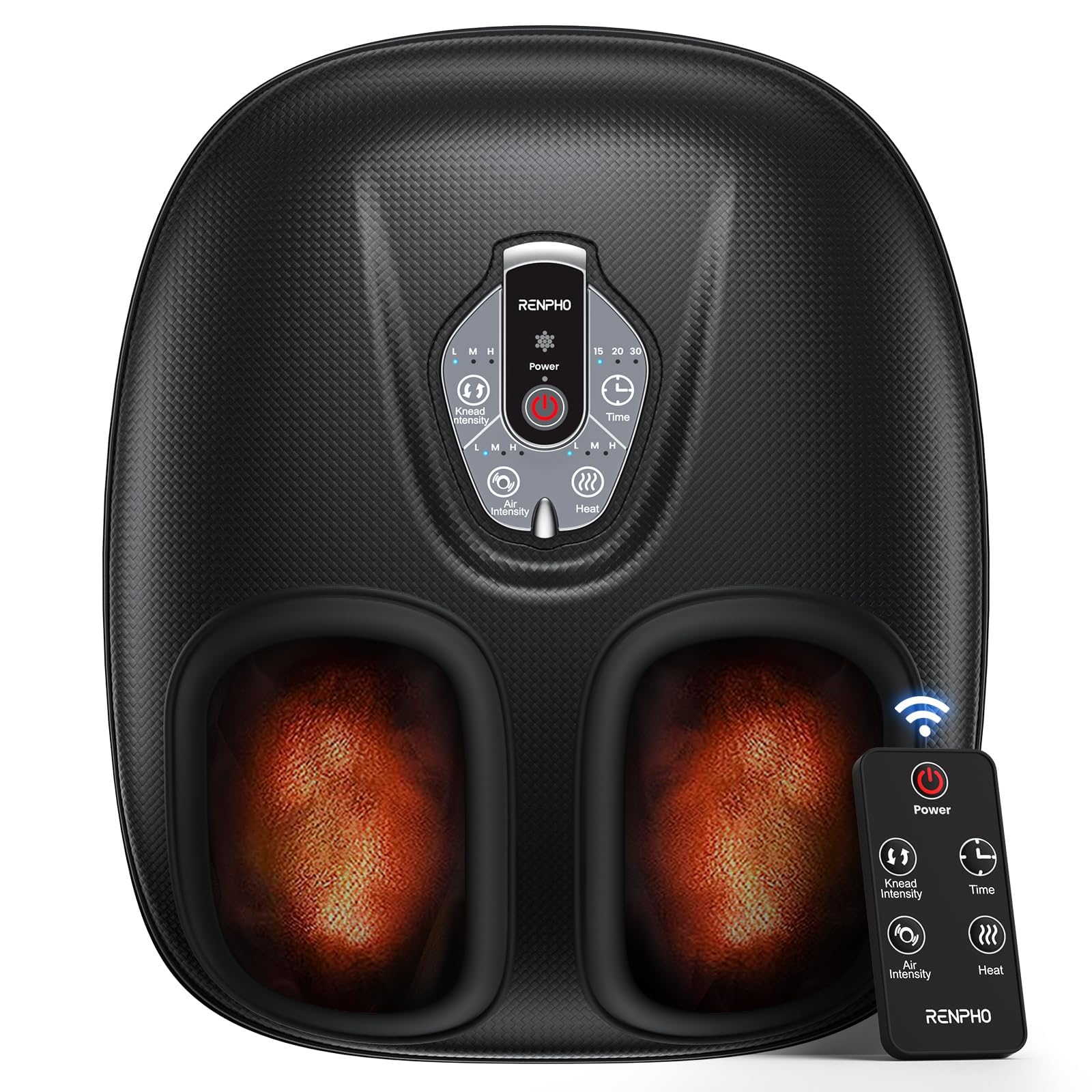 RENPHO 2025 Upgraded Foot Massager Machine with Heat - FSA HSA Eligible, 3 Heat Levels, Wireless Control for Plantar Fasciitis Relief - Perfect Mothers Day Gifts for Women, Mom & Dad - Ideal for Home Relaxation and Pain Relief After Work