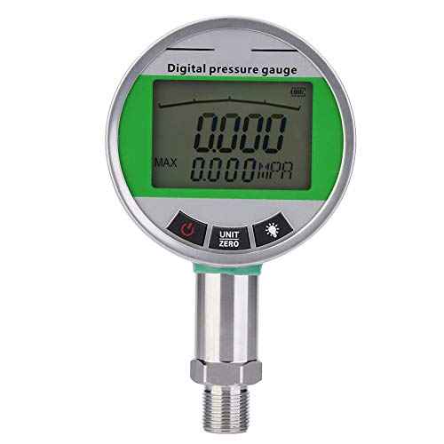0-1.6MPa Digital Stainless Steel Hydraulic Pressure Gauge - Industrial Precision Pressure Tester with M20x1.5 Connector for Oil, Water & Gas Systems | Workshop, Factory & Hydraulic Equipment Use