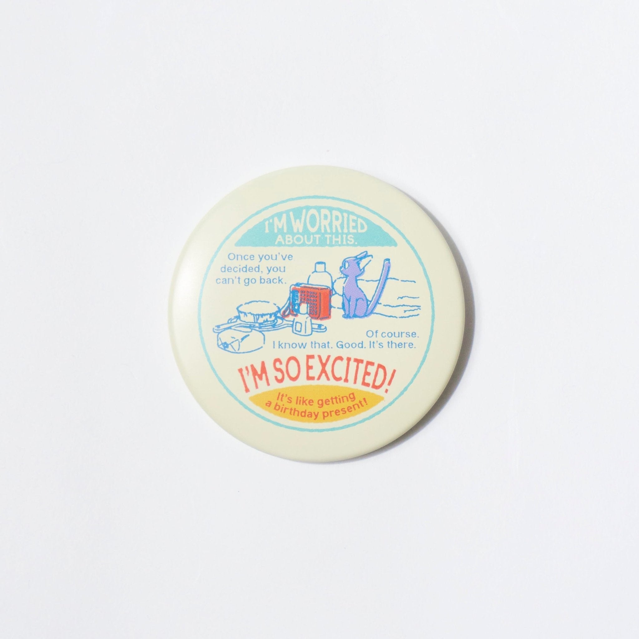 Kiki's Delivery Service Collectible Tin Badges - Milk Cap Series by Movic - Perfect for Anime Fans, Cosplay, and Ghibli Merchandise Collectors