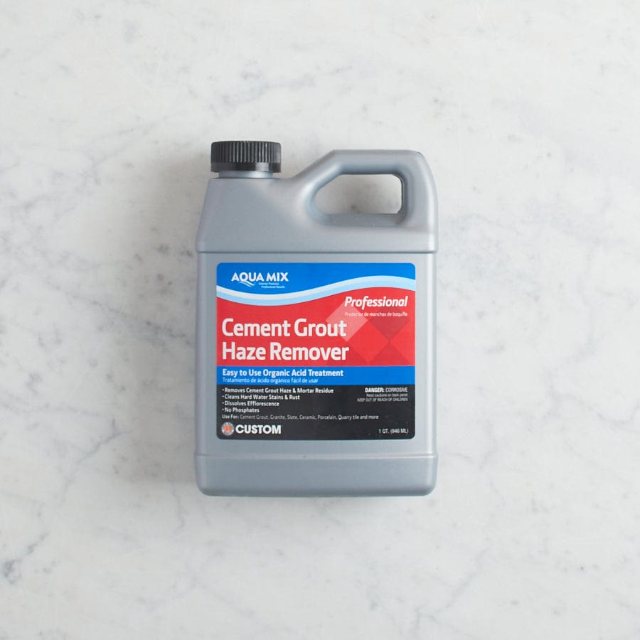 Aqua Mix Cement Grout Haze Remover - 32 oz (946ml) Professional Strength Tile Cleaner for Bathroom, Shower & Kitchen - Removes Grout Residue & Cloudy Film from Ceramic, Porcelain & Natural Stone Tiles