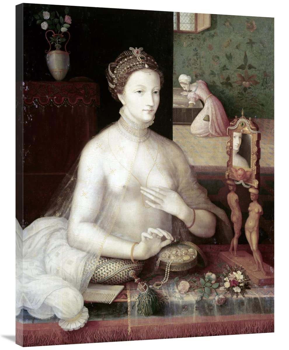 40 Inch Vintage Woman Portrait Art Print - Classic Home Decor for Living Room & Bedroom Wall