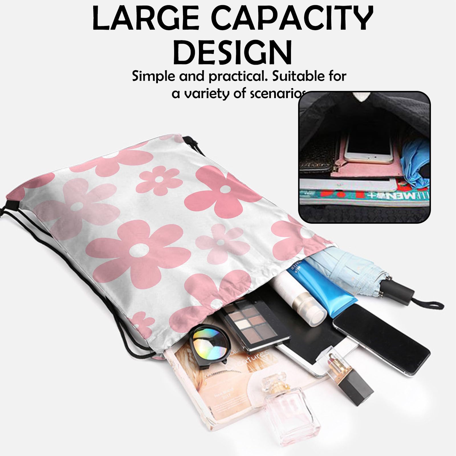 Waterproof Drawstring Backpack for Swimming & Beach - 13