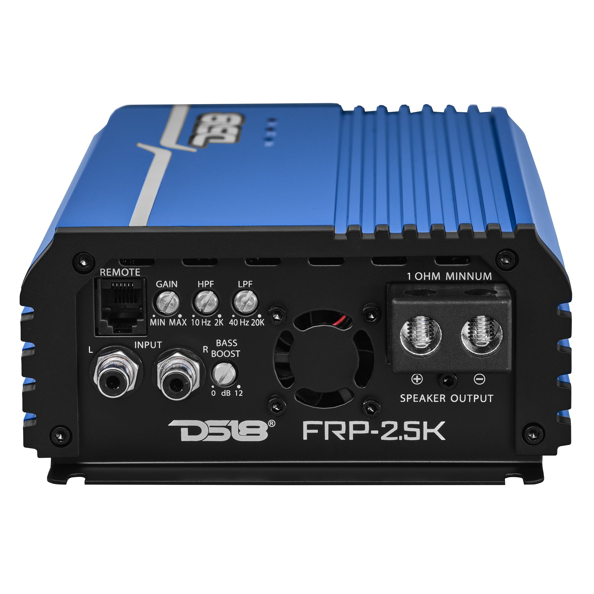 FRP Compact Full Range Class D 1 Channel Amplifier 2500W RMS @ 1 Ohm - Red & Blue LED - High Power Car Audio Amp for Subwoofers & Speakers - Perfect for Car Audio Systems & Bass Boost