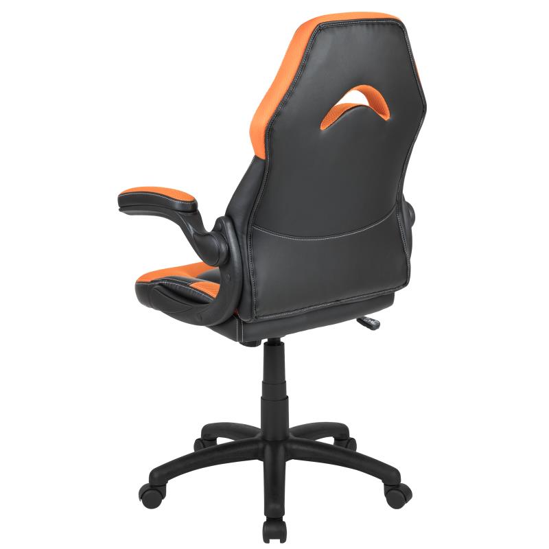 FLASH X10 Gaming Racing Ergonomic Leather Computer Chair - Adjustable Swivel Office Chair with Flip-Up Arms for PC Gaming, Esports & Home Office Workspace