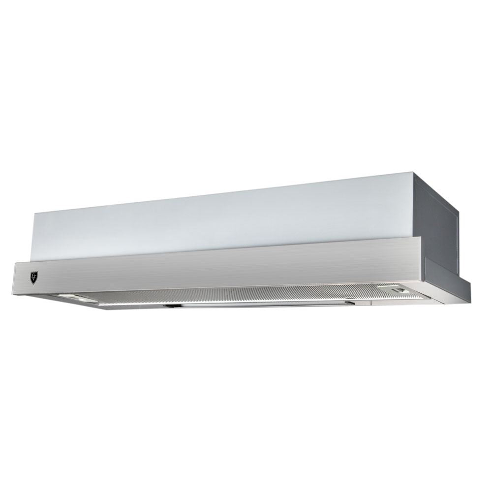 EF EFCH 9401 HM SSL Telescopic Range Hood - 30 Inch Stainless Steel Kitchen Vent Hood with LED Lights, Touch Control & High Suction Power for Home Cooking, Baking and Grilling