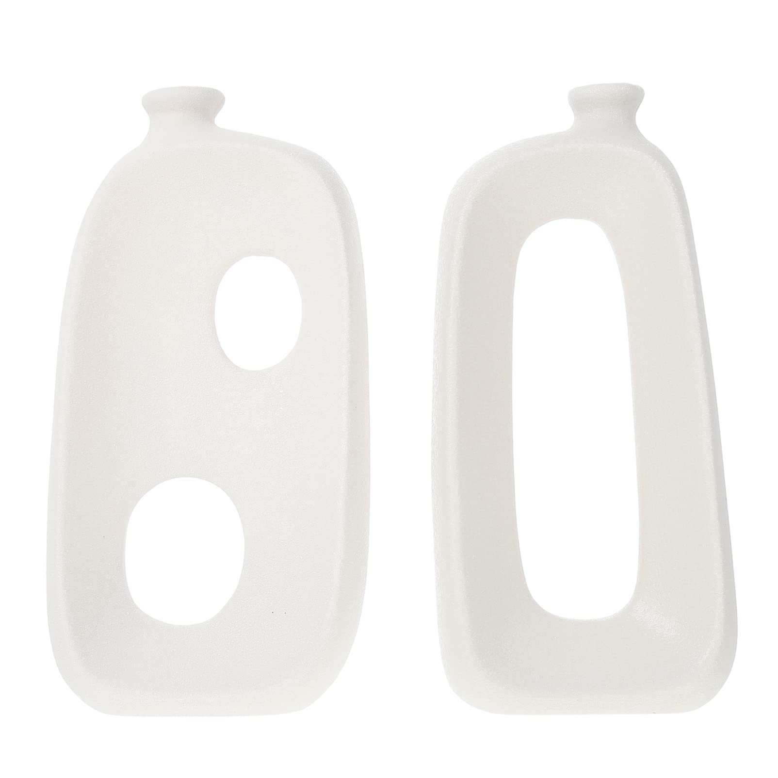 2pcs Abstract Ceramic Vase Set - Small Modern Art Vase for Home Decor, Desktop, Flower Arrangement, and Dry Flowers | Perfect for Living Room, Bedroom, and Office Decoration
