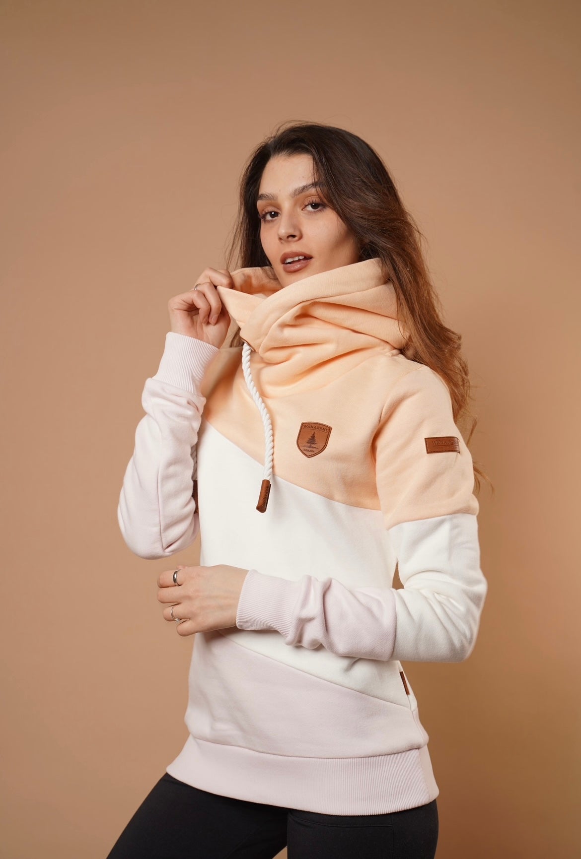 Selene Peach Mix Hoodie - Soft & Stylish Women's Pullover Sweatshirt | Perfect for Casual Wear, Gym, and Outdoor Activities