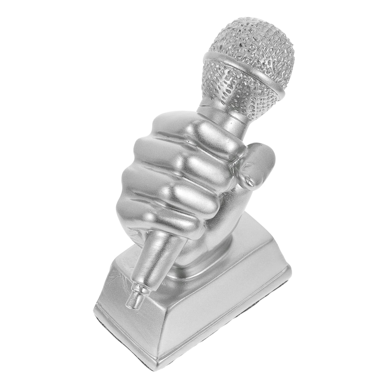 Yardwe 3-Piece Golden Microphone Trophy Set - Resin Jukebox Music Awards for Office, Home Decor & Themed Party Favors | Perfect for Music Lovers, Award Ceremonies & Special Events