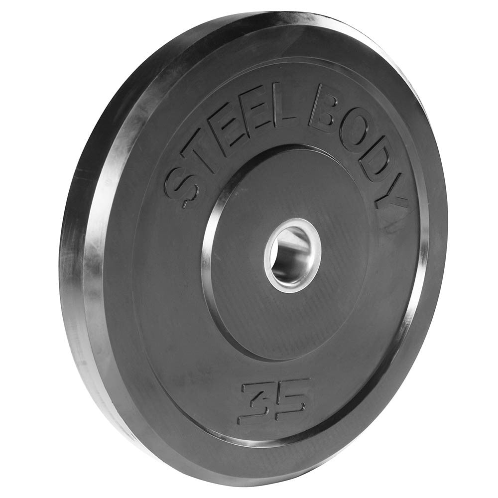 35lb Olympic Bumper Plate - High Quality Rubber Weight Plate for CrossFit, Powerlifting & Home Gym Workouts | SteelBody STBR 0035 | Perfect for Strength Training & Functional Fitness