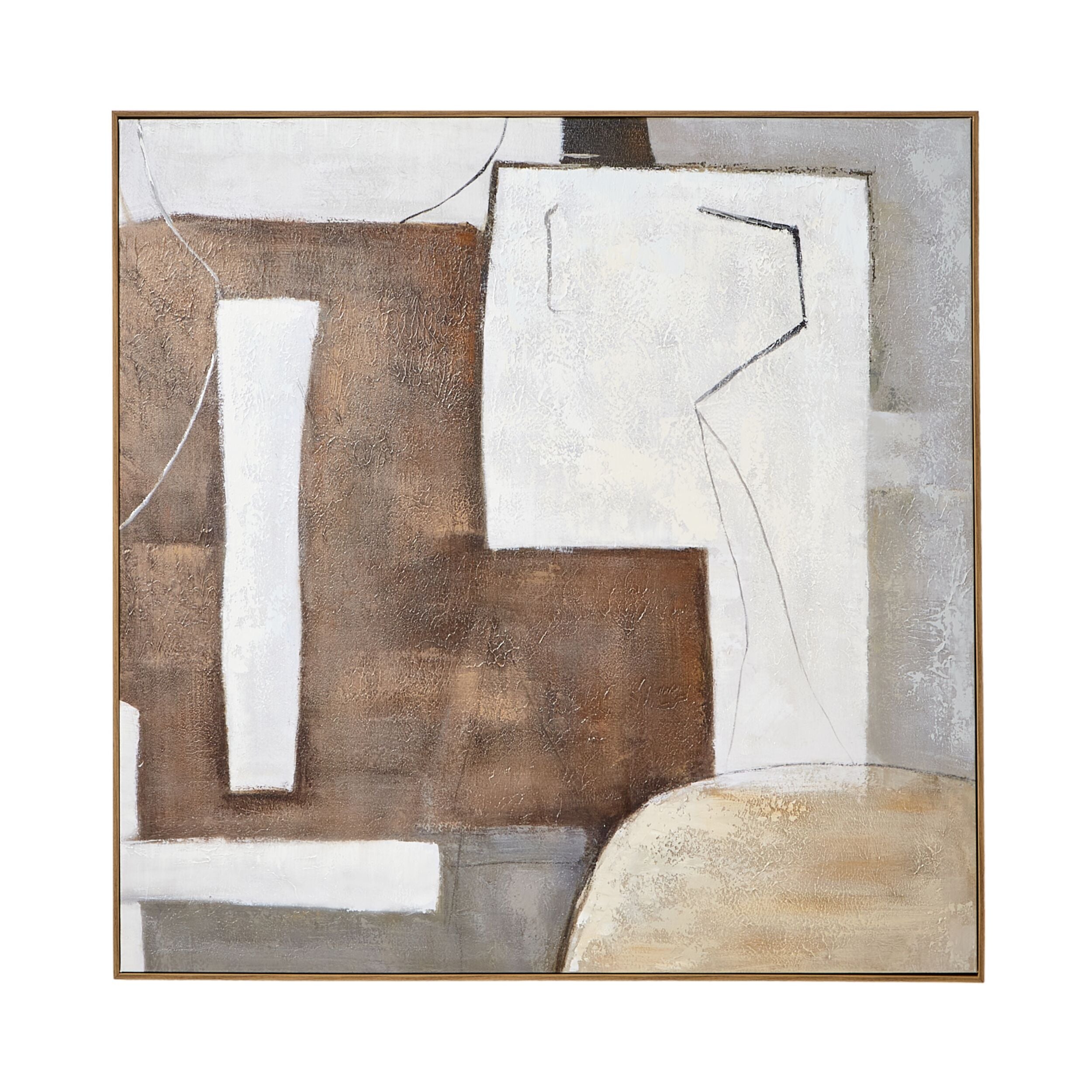 Abstract Earth Canvas Art Print - 100x100cm Wall Decor for Living Room, Bedroom & Office | Modern Home & Office Decor