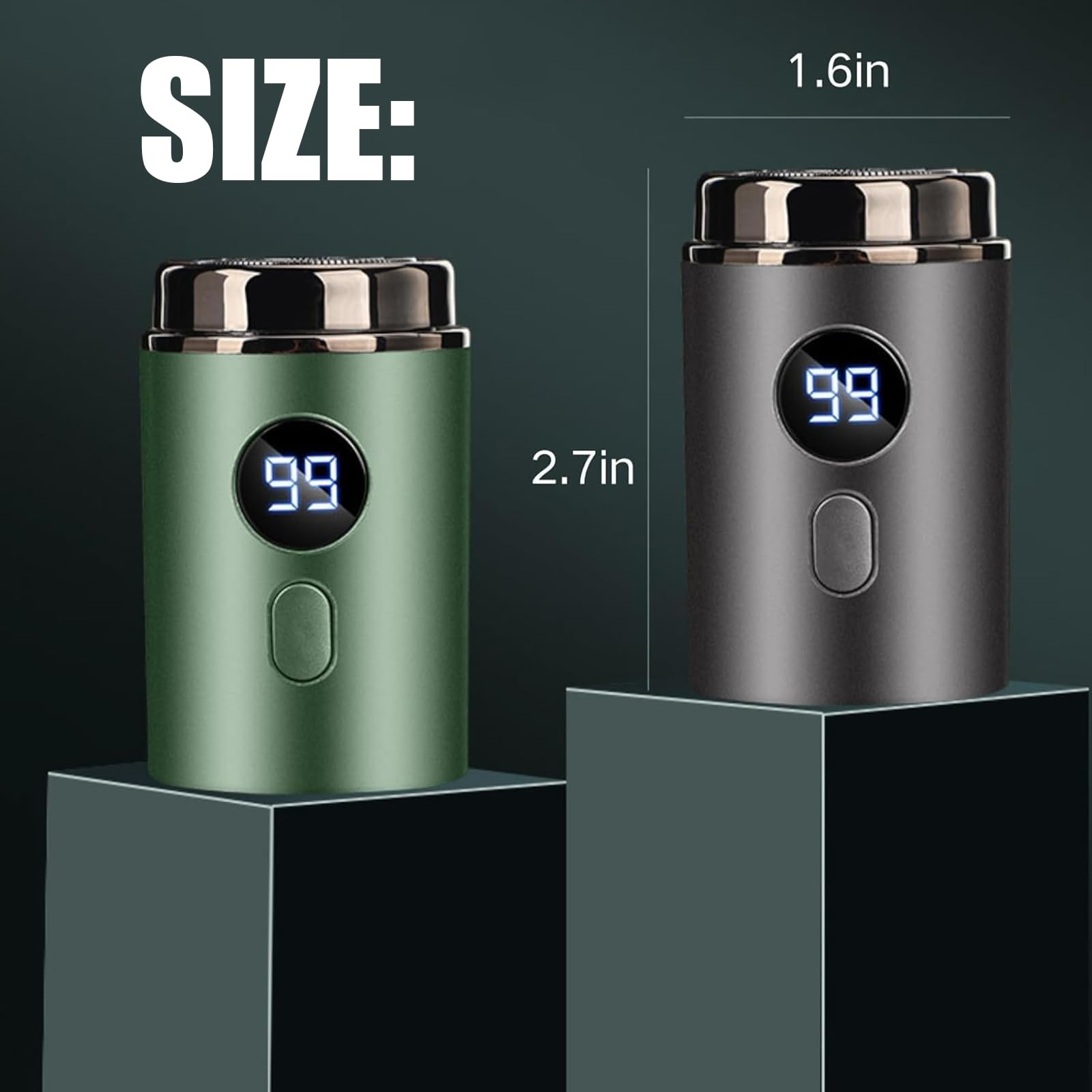 Mini Portable Electric Shaver for Men - USB Rechargeable Travel Shaver, Cordless Wet & Dry Facial Hair Trimmer - Perfect for Home, Office & Travel Grooming