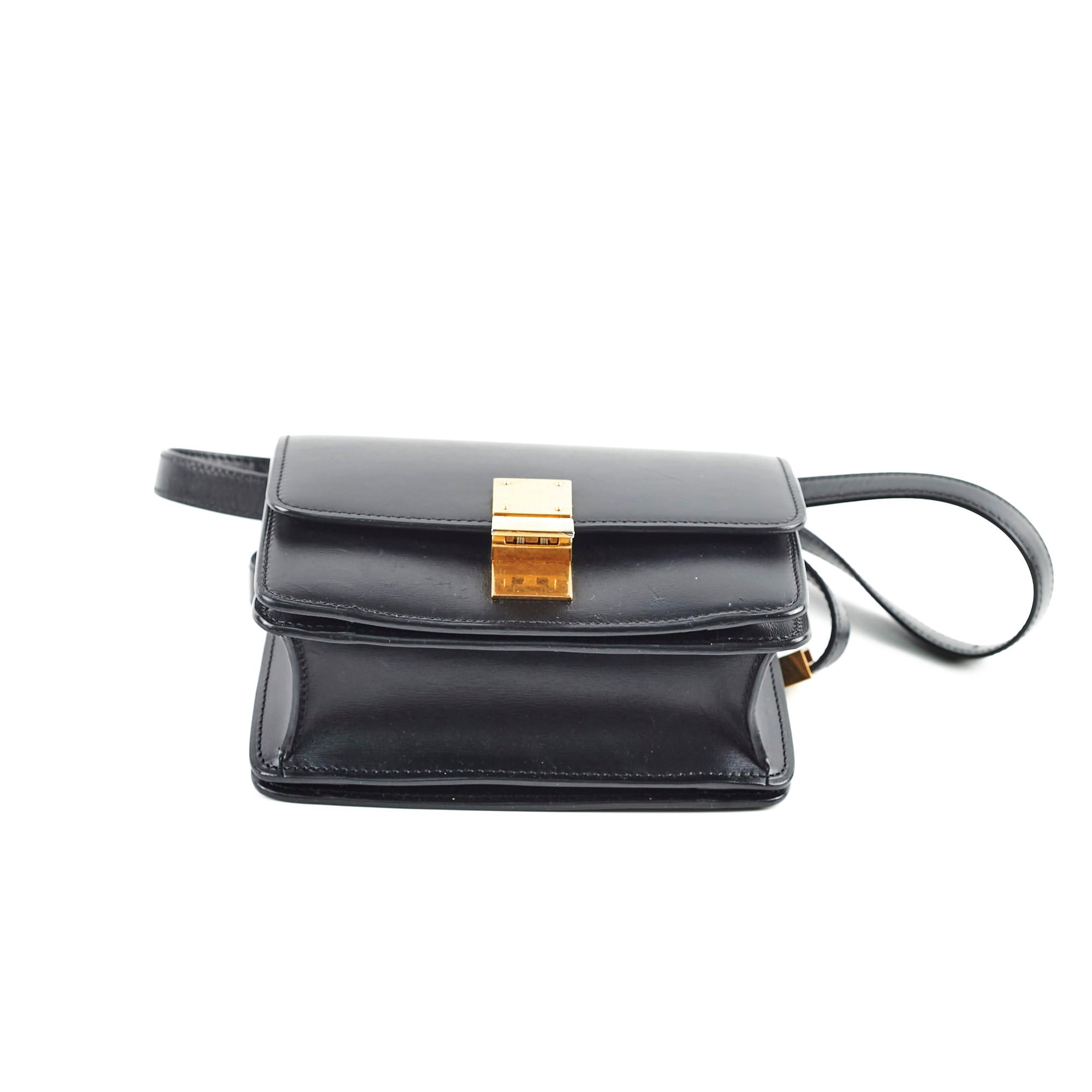 Celine Mini Box Bag in Black | Genuine Leather Crossbody Purse for Women | Perfect for Work, Travel & Evening Out