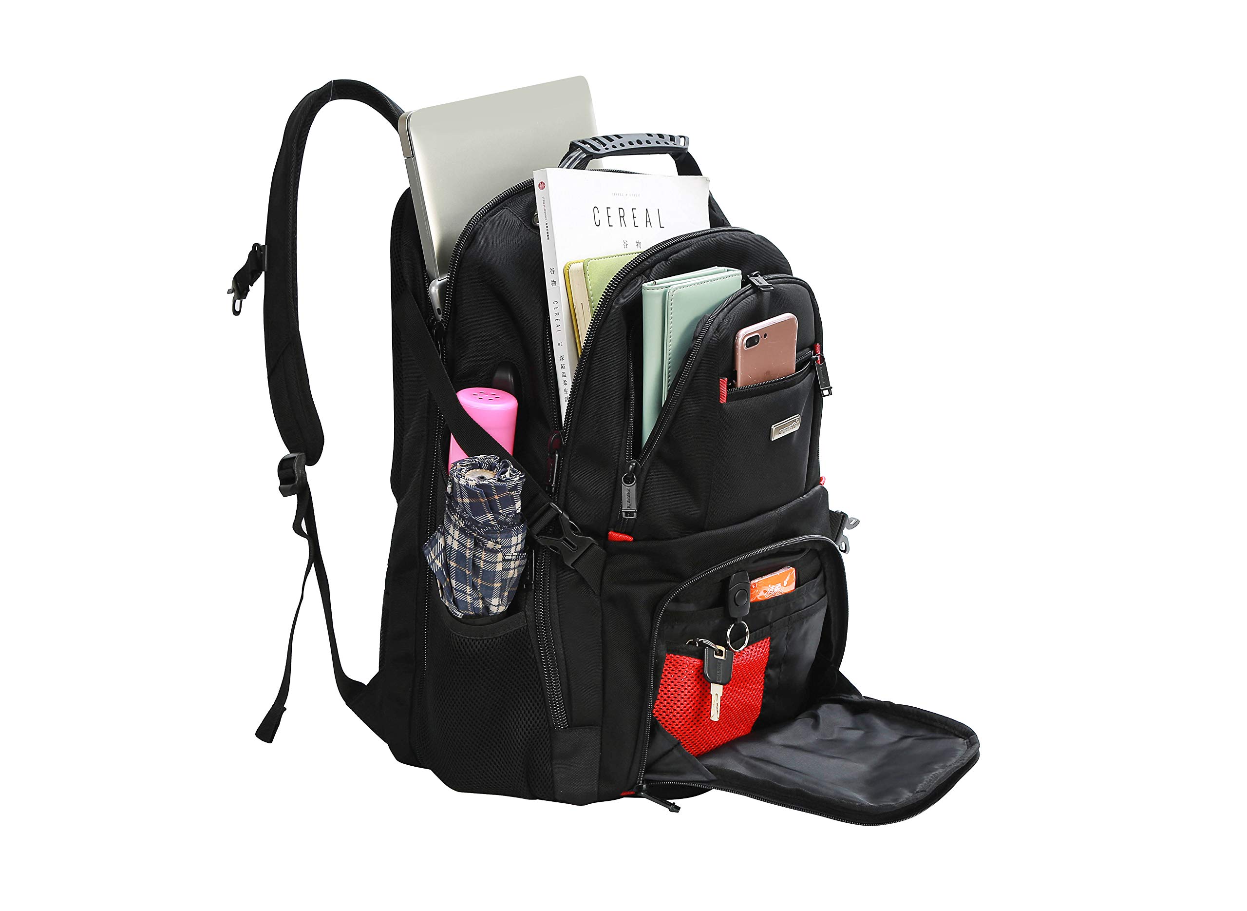 19 Inch Laptop Backpack with USB Charging Port - Large 50L Waterproof Travel Backpack for Men & Women - Perfect for Business, College, Commuting & Airplane Carry-On