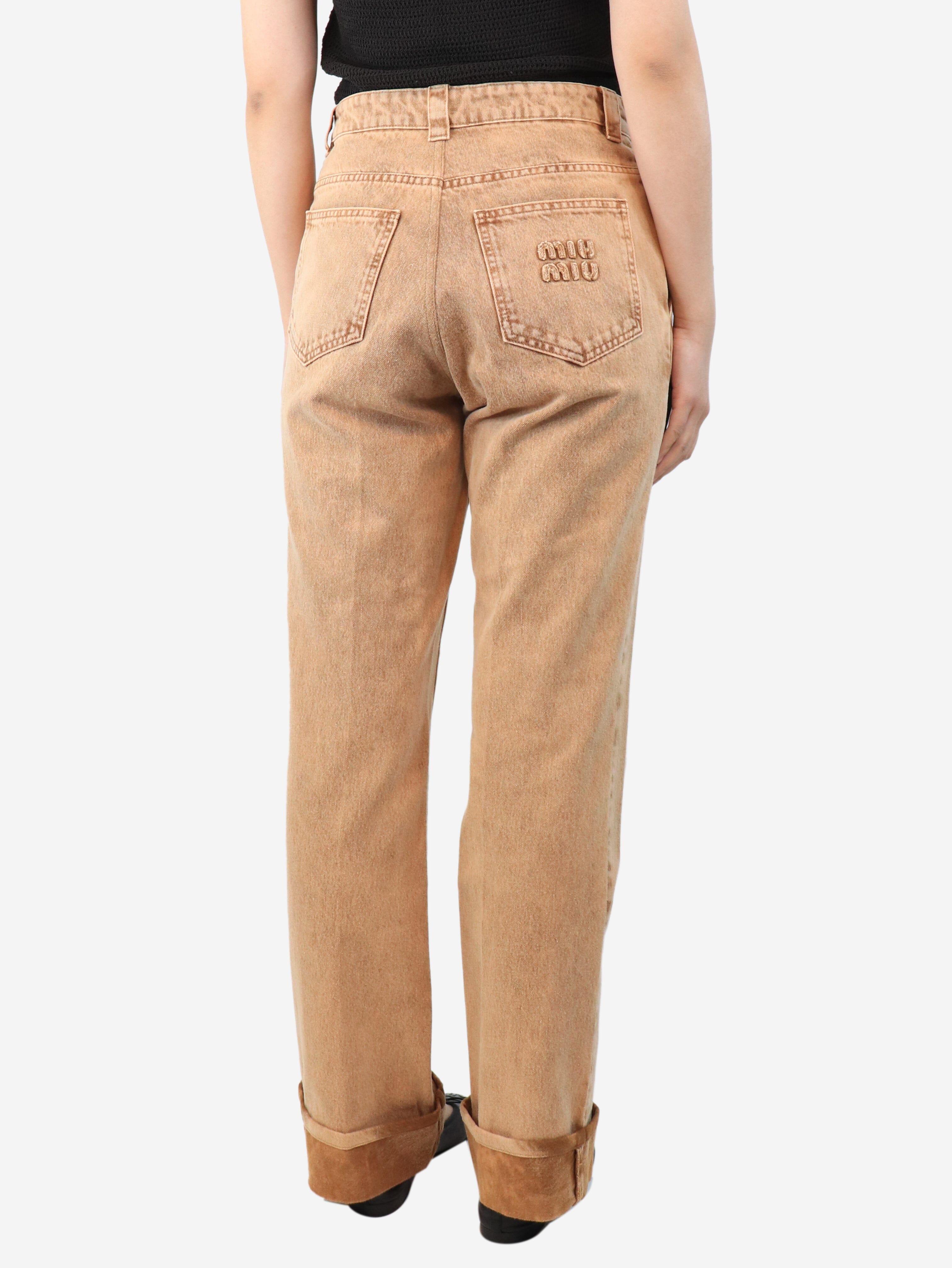 Arizona Marble Print Straight Leg Trousers - Women's Size UK 10 (US 6) | Comfortable Office Pants & Casual Wear for Work & Everyday Outfits