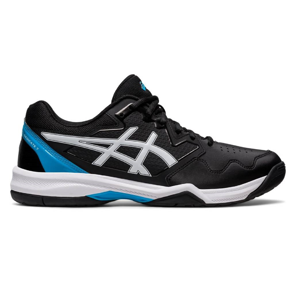 ASICS Gel-Dedicate 7 Men's Tennis Shoes - Lightweight & Durable Court Shoes for Men (Black/Blue) | Perfect for Tennis, Pickleball & Casual Wear