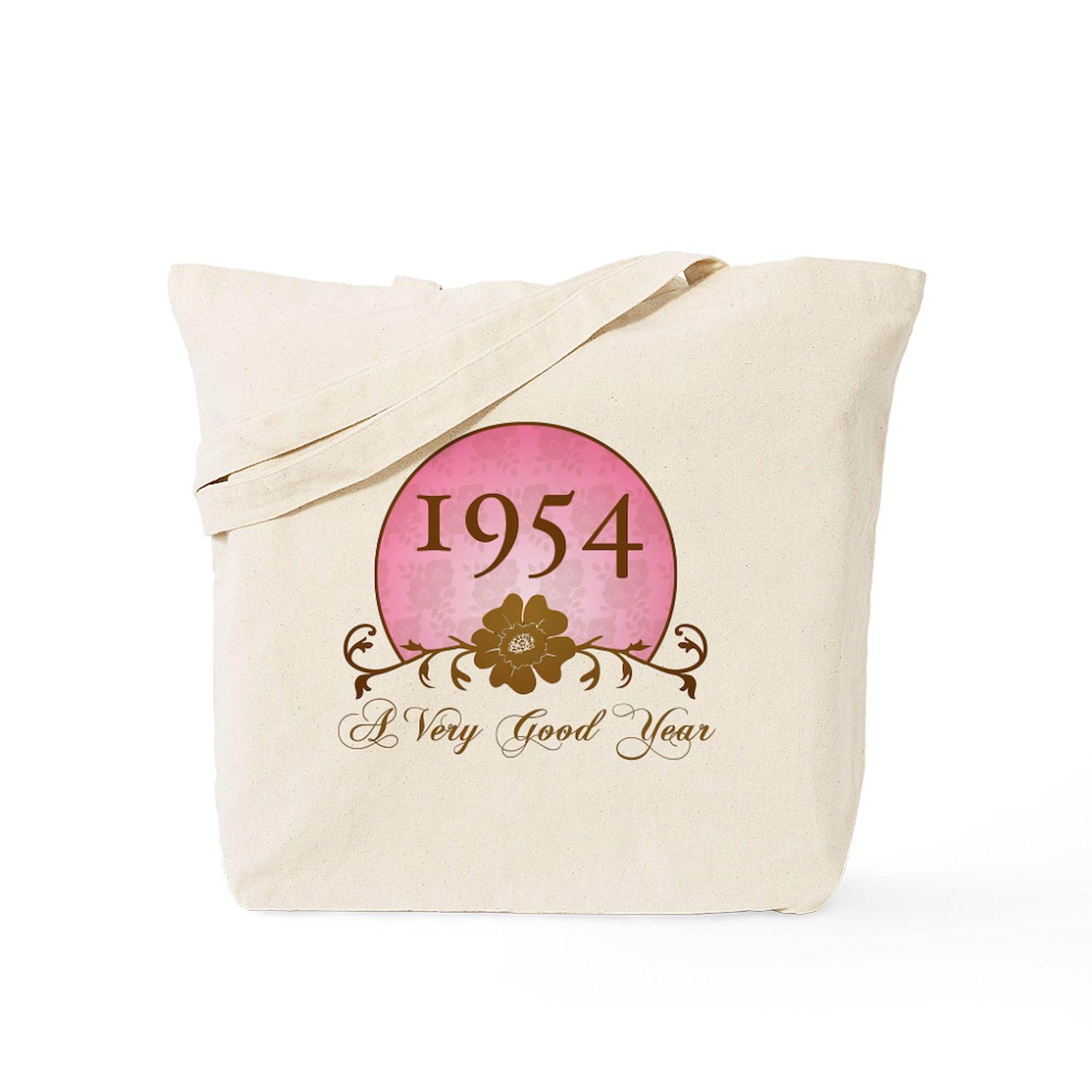 **1954 Birthday Tote Bag for Women - Natural Canvas Reusable Shopping Bag - Perfect for Groceries, Beach Trips & Gifts**