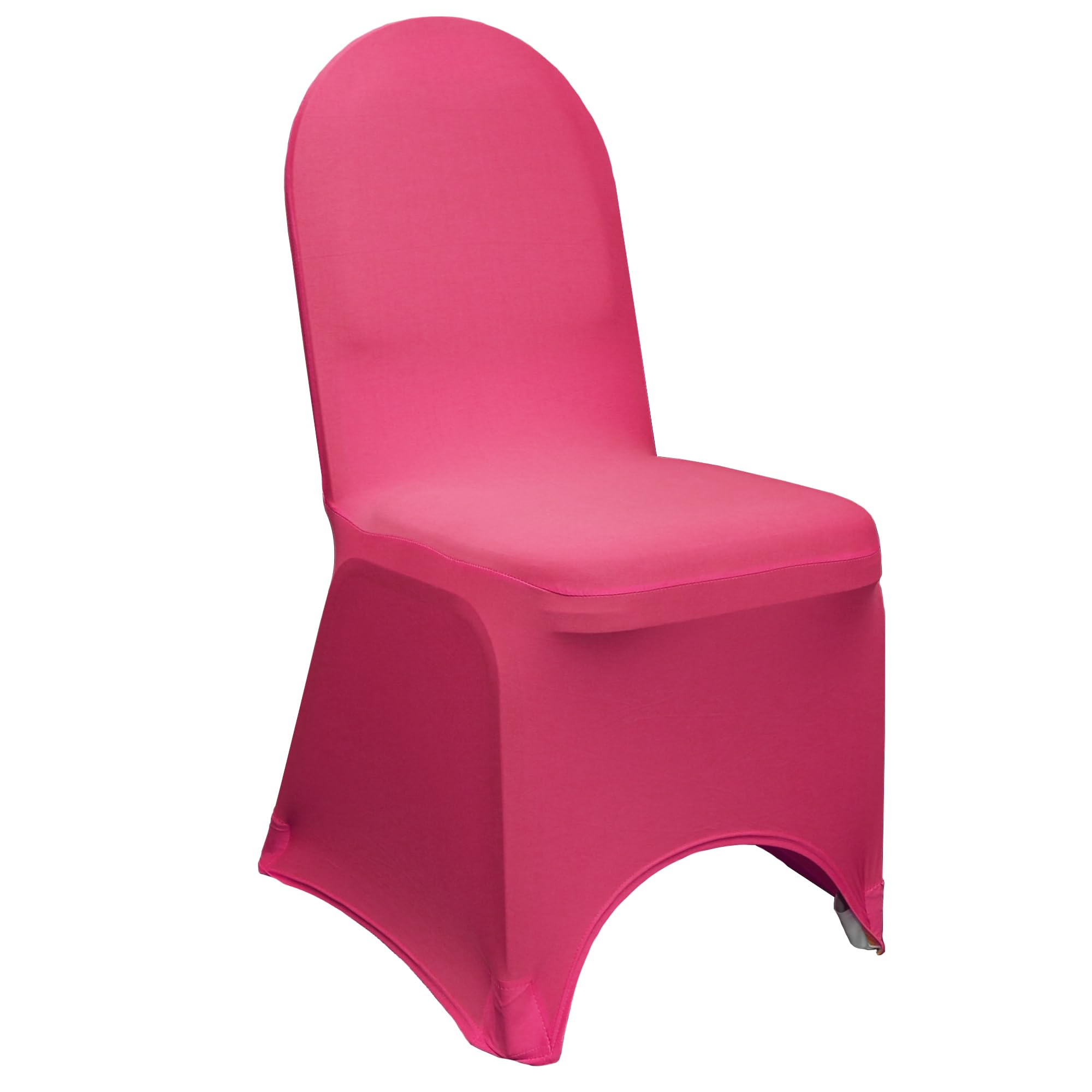 100-Pack Premium Stretch Spandex Banquet Chair Covers - Fuchsia Wedding Chair Slipcovers - High-Quality Elastic Chair Covers for Weddings, Parties, and Events - Perfect for Banquet Halls, Restaurants, and Home Decor