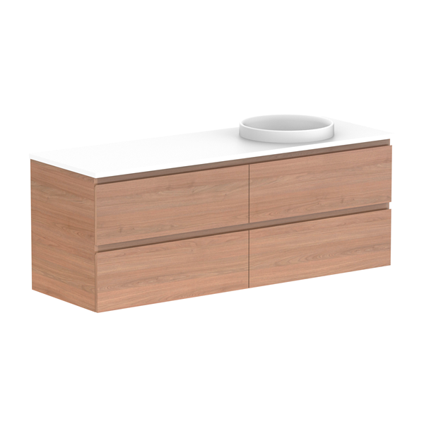 ADP Glacier Pro All Drawer Twin Vanity with Caesarstone Countertop - Modern Bathroom Vanity Set with Soft Close Drawers for Master Bath & Guest Bath Remodel