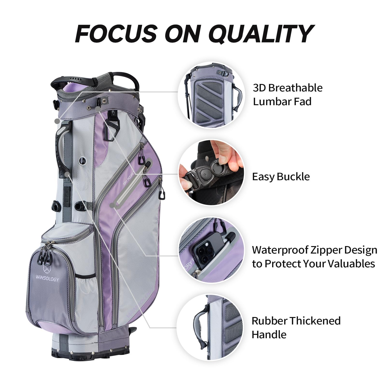 **Lightweight Camo Golf Stand Bag with 14-Way Full Length Dividers - Travel & Airline Approved for Men & Women - Perfect for Storage, Organization & On-Course Convenience**    *(Great for travel, practice sessions, and keeping clubs secure during flights!)*
