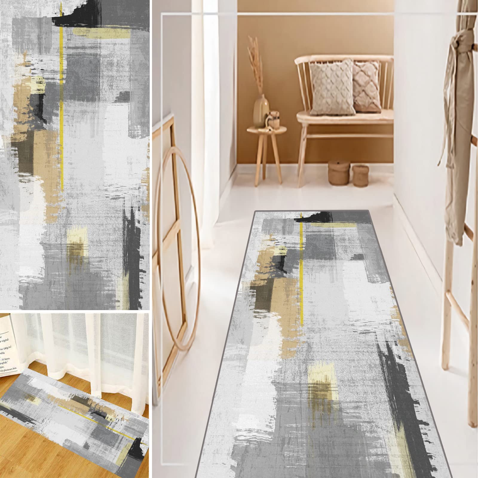 Non-Slip Hallway Runner Rug 3'7
