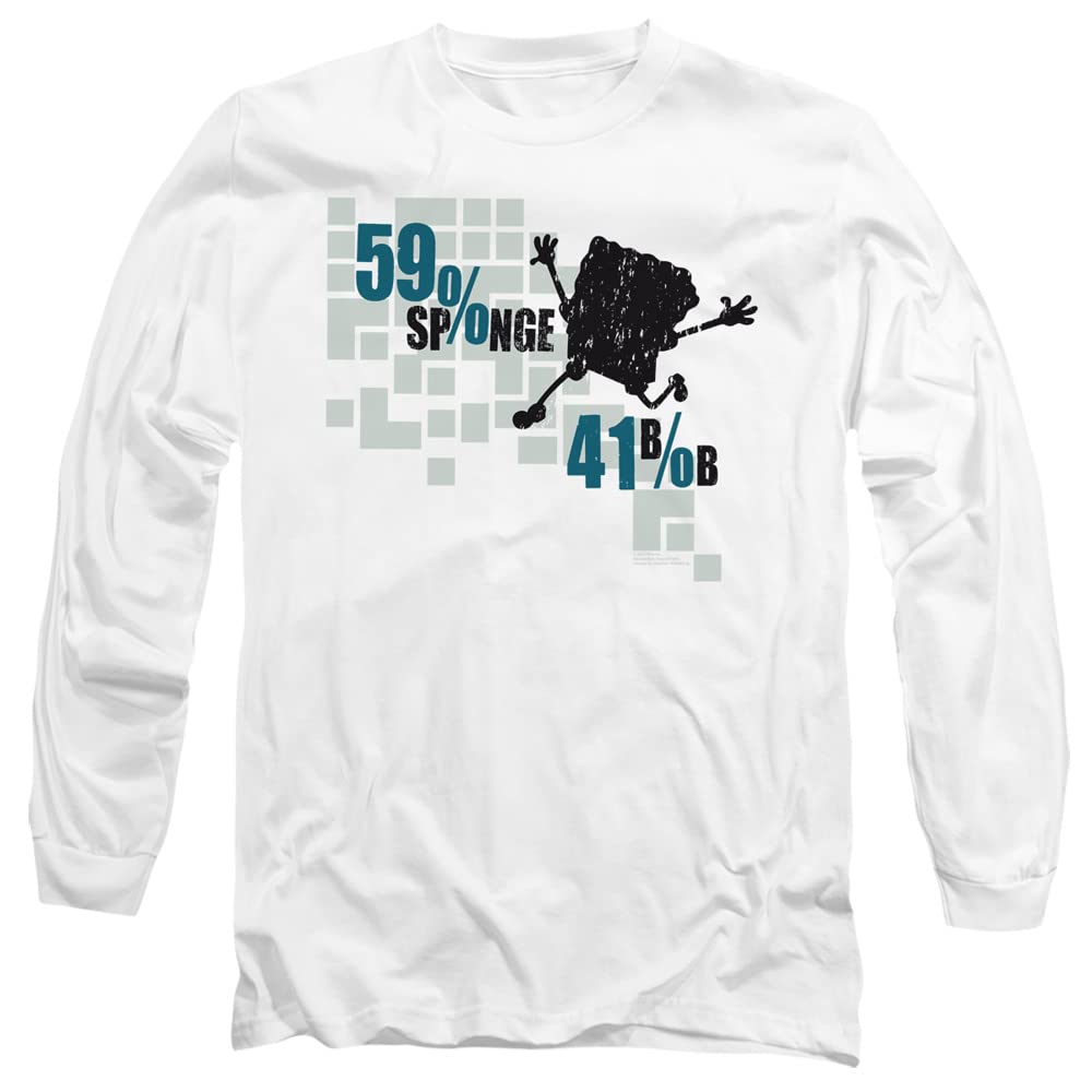Spongebob Funny Unisex Long-Sleeve T-Shirt - 59% Sponge 41% Bob Design - Casual Wear & Gift for Fans