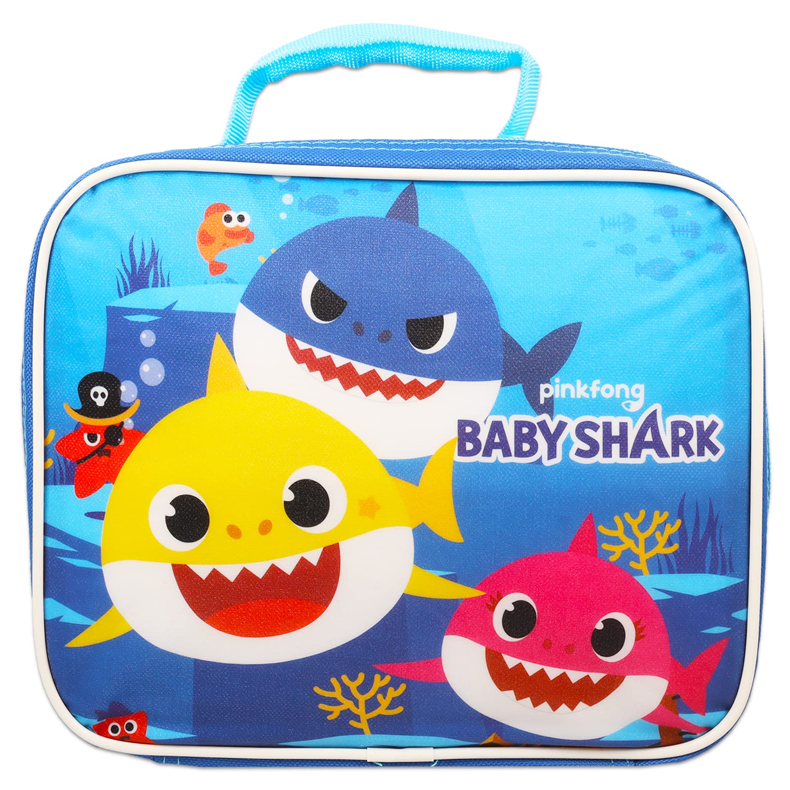 **Baby Shark Backpack Set for Kids - Travel & School Backpack with Lunch Box, Stickers & More | Perfect for School, Travel & Daycare (Baby Shark School Supplies)**