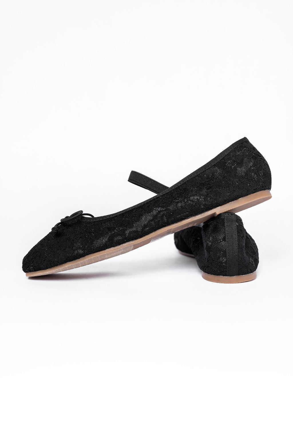 Brielle Black Lace Ballet Flats for Women - Comfortable Dress Shoes for Work, Party & Wedding - Final Sale