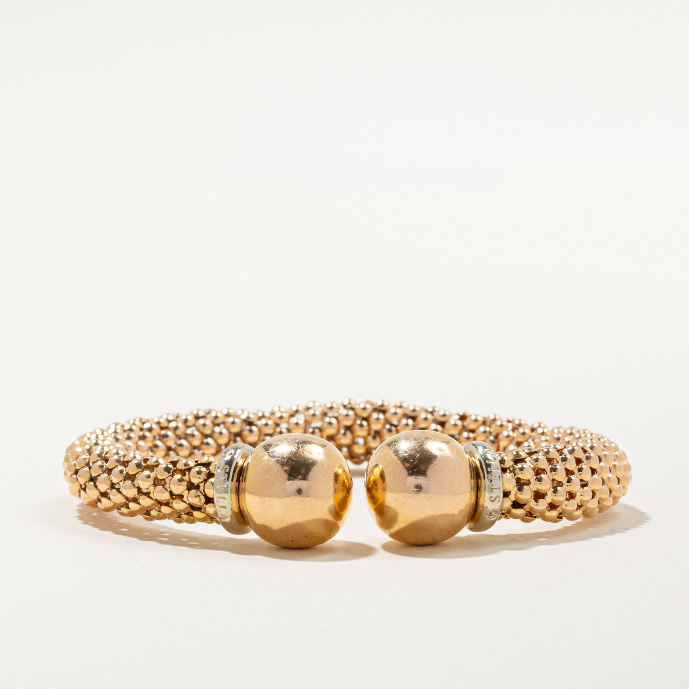 Stella 18k Gold Textured Open Bracelet - 7.5 Inch Adjustable Luxury Bangle for Women | Perfect for Weddings, Parties & Everyday Elegance