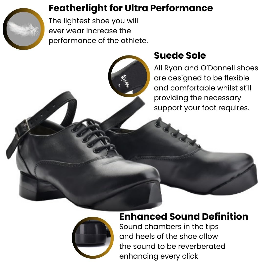 Irish Hard Dance Shoes - Classic Style for Irish Step Dancing, Ceili & Traditional Performances