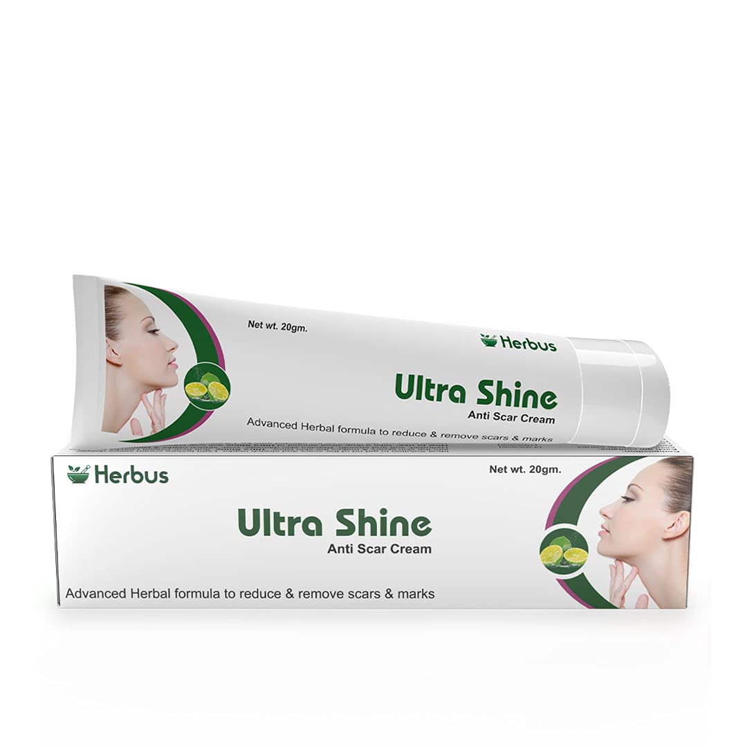 Ultra Shine Advanced Herbal Anti-Scar Face Cream - Reduces & Removes Scar Marks, Blemishes & Pigmentation | Whitening Moisturizer for Skin Care | Pimple Removal Treatment | Perfect for Post-Acne Care & Daily Brightening Routine