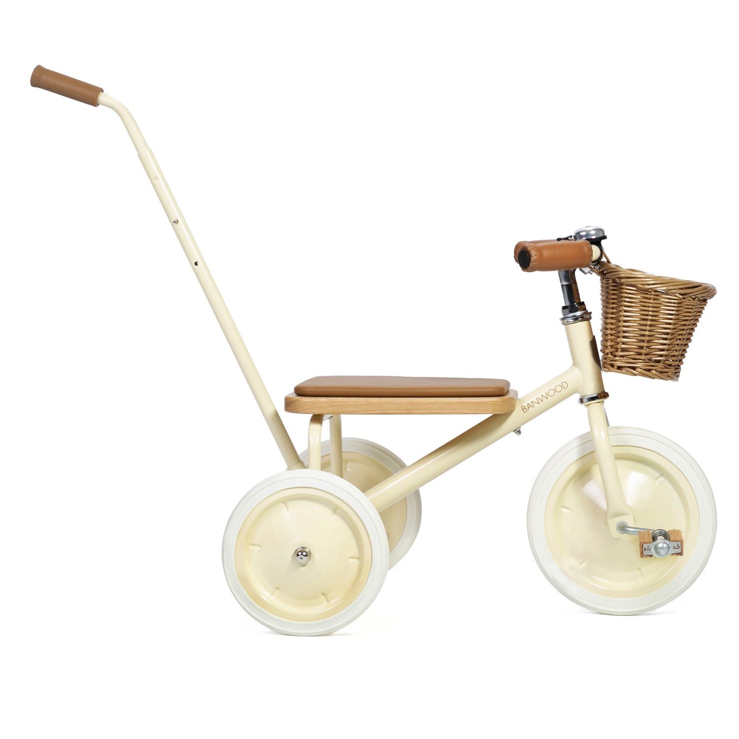 BANWOOD Classic Kids Tricycle - Cream Color Retro Style Trike for Toddlers 1-3 Years | Perfect for Outdoor Play, Park Rides & Backyard Fun