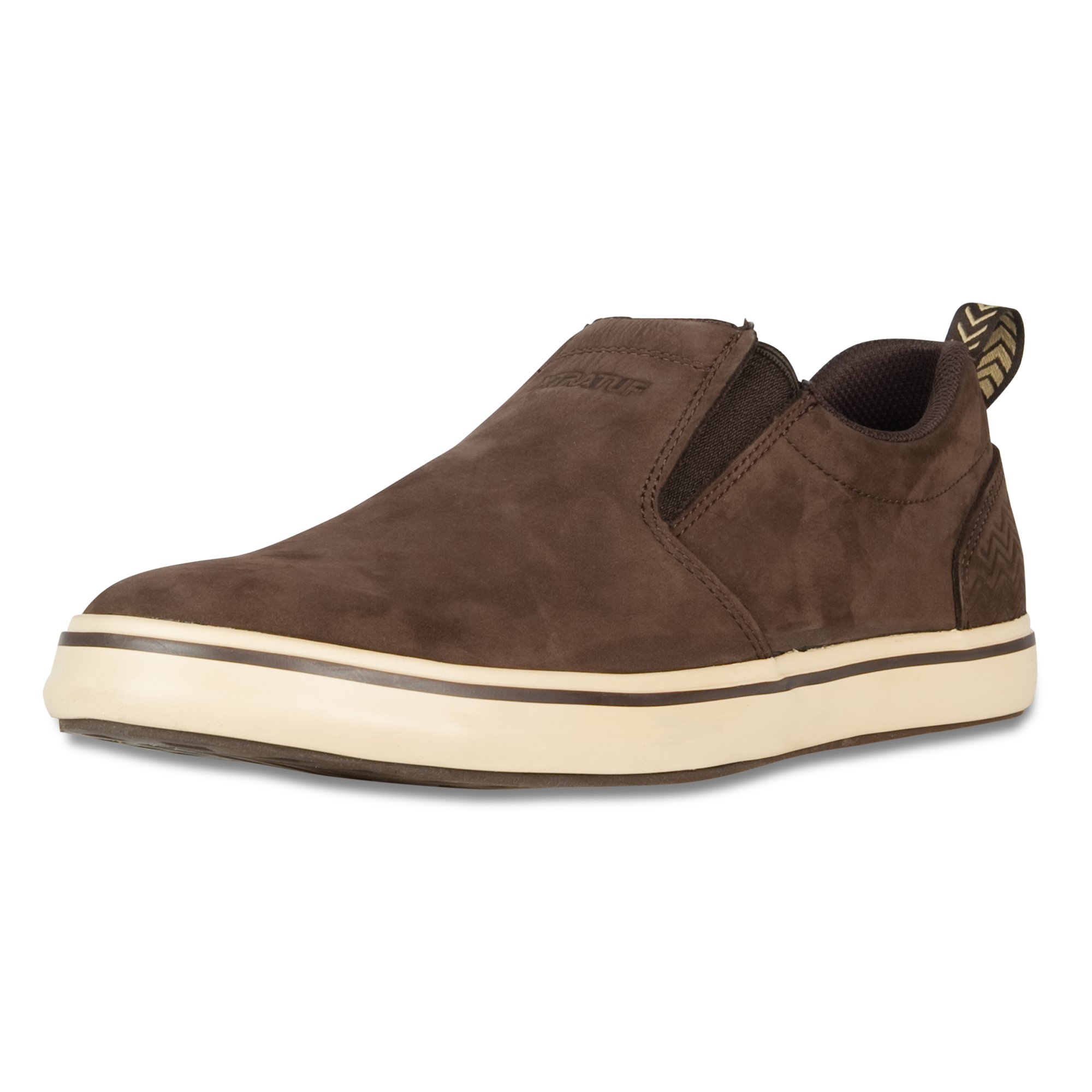 XTRATUF Sharkbyte Men’s Nubuck Leather Deck Shoes - Non-Slip Boat Shoes for Fishing & Boating - Comfortable Water-Resistant Deck Boots - Chocolate Brown (22501-BRN-090) - Perfect for Marine Activities & Outdoor Adventures