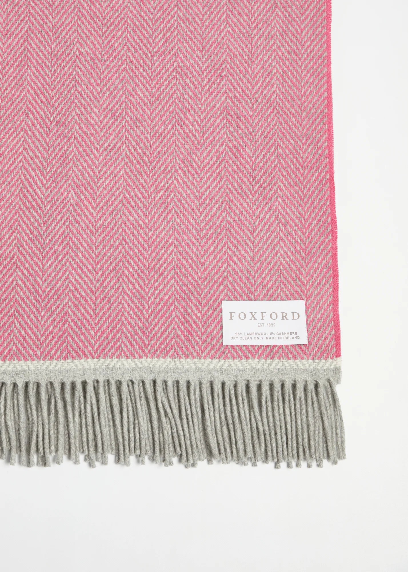 Foxford Cashmere and Lambswool Throw Blanket - Ultra Soft Luxury Wool Blend for Cozy Home & Travel - Perfect for Sofa, Bed, Office and Gift Giving