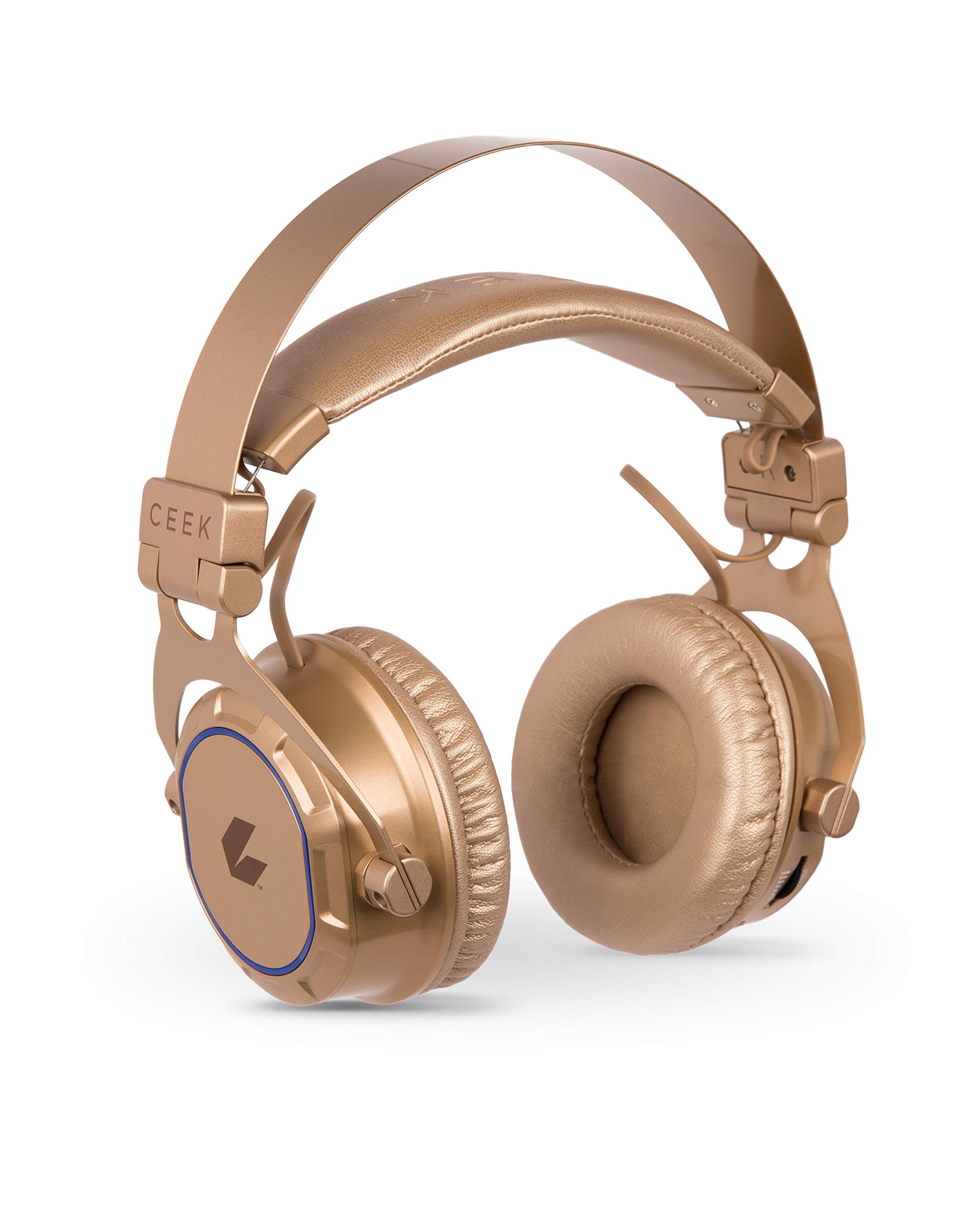 CEEK VR 360 Advanced Wireless Bluetooth Headphones with Noise Cancelling - Gold | Immersive Gaming & Virtual Reality Headset for PC, PS5, Xbox & Mobile Devices