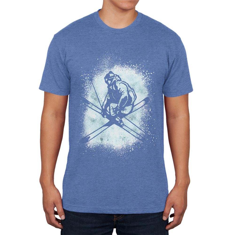 Men's Freestyle Ski Soft T-Shirt - Winter Games Heather Royal (Medium) - Perfect for Skiing, Snowboarding & Outdoor Winter Sports