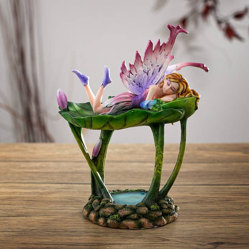 Lotus Fairy Jewelry Tray - Elegant Ring Dish & Trinket Organizer for Necklaces, Earrings, Bracelets - Perfect for Vanity, Dresser, Bathroom & Gift Giving