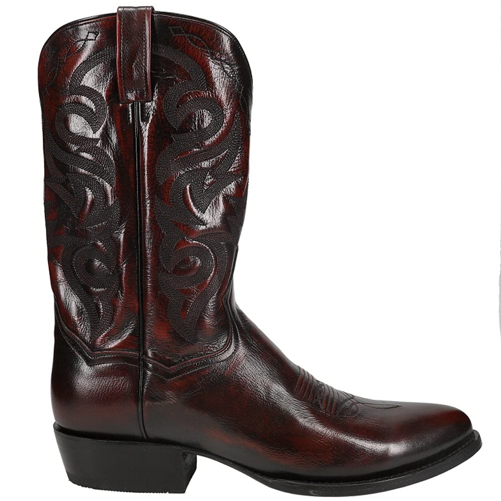 Dan Post Men's Milwaukee Round Toe Western Cowboy Boots - Brown Mid Calf Casual Boots for Country Dancing, Rodeo & Everyday Wear
