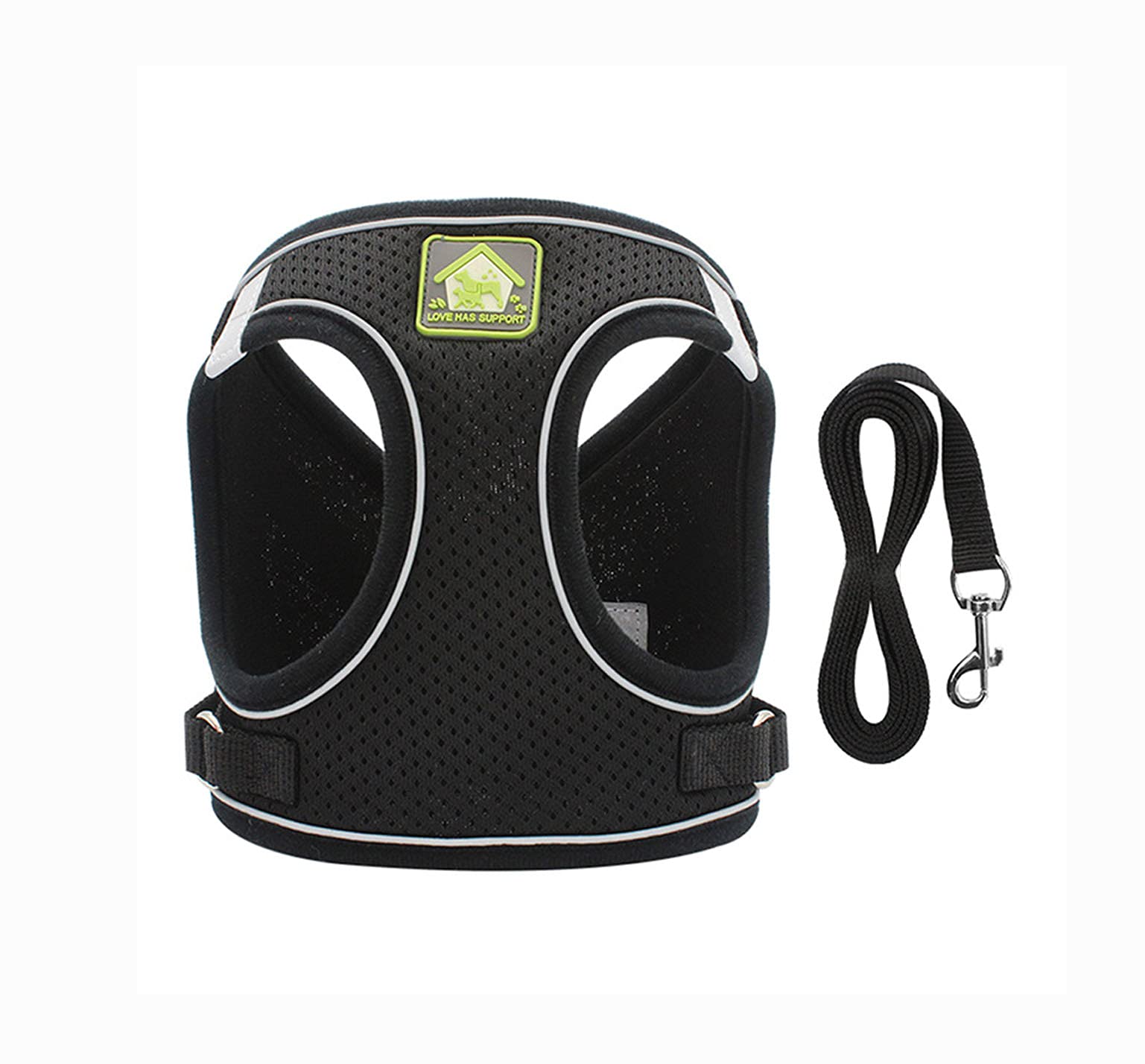 **Leconpet Step-in Dog Harness & Leash Set - Reflective Mesh Vest for Small & Medium Dogs & Puppies, Adjustable & Breathable (Black, XS) - Perfect for Walking, Training & Outdoor Adventures**