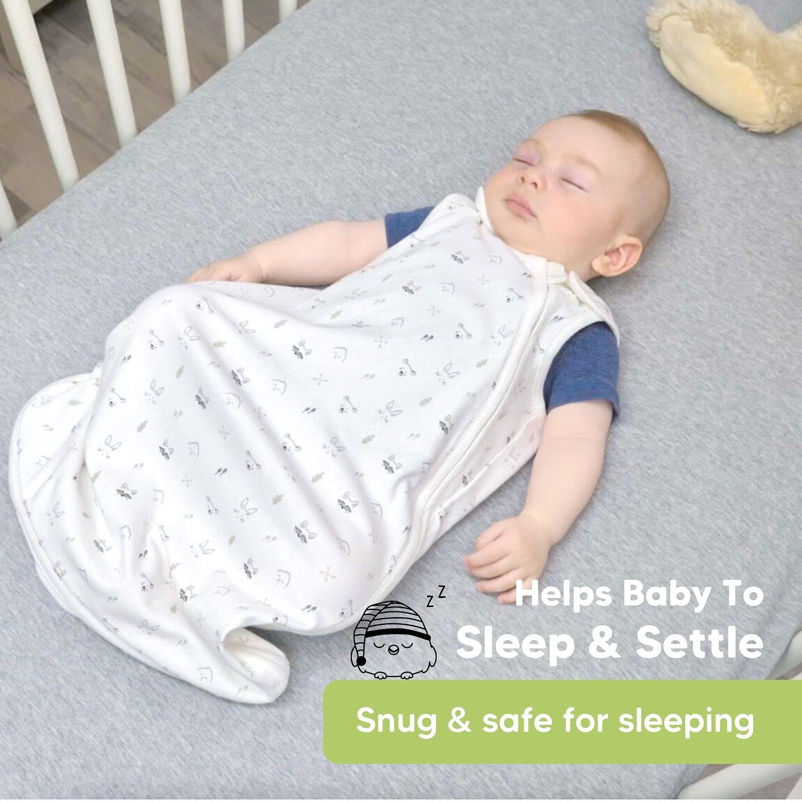 Organic Baby Sleep Sack Wearable Blanket 0-24 Months - Soft Cotton Baby Sleeping Bag for Newborn, Infant, Boy & Girl - Breathable Swaddle Blanket & Baby Sleeper for Safe Sleep - Perfect for Nursery, Daycare & Travel (KeaStory, Large 12-24M)