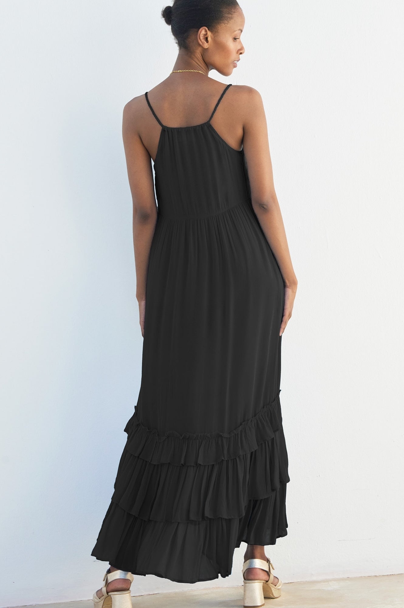 Jasmina Black Dress for Women - Elegant & Comfortable Casual Wear for Parties, Dates & Office | Plus Size Options Available