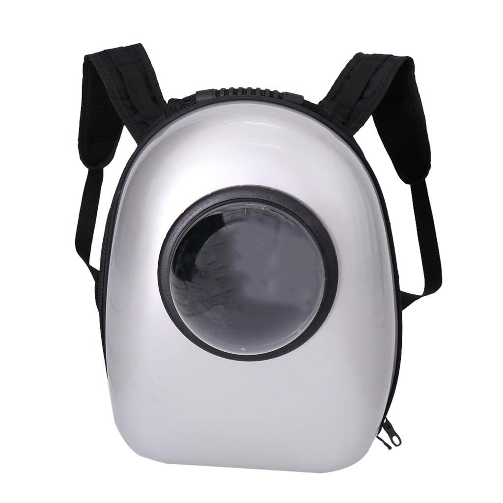 Enakshi Space Capsule Pet Backpack for Dogs & Cats - Light Gray Carrier for Outdoor Travel, Hiking, and Daily Use | Durable & Comfortable Puppy Carrier | Pet Supplies & Dog Accessories