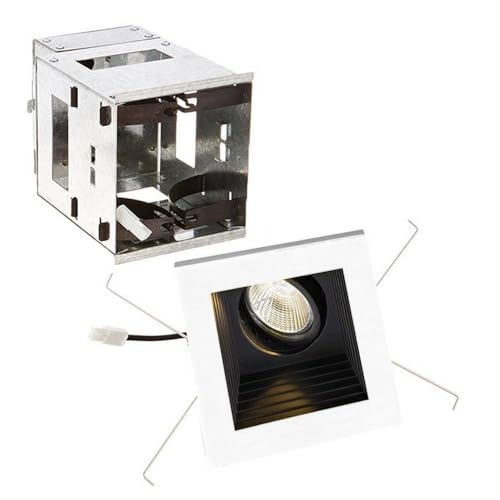 WAC Lighting MT-3LD111R-F935-BK Mini Multiple LED Recessed Light Housing with Trim - 3500K Warm White, 25° Flood Beam Angle, Black - Perfect for Kitchen, Bathroom & Living Room Remodeling Projects
