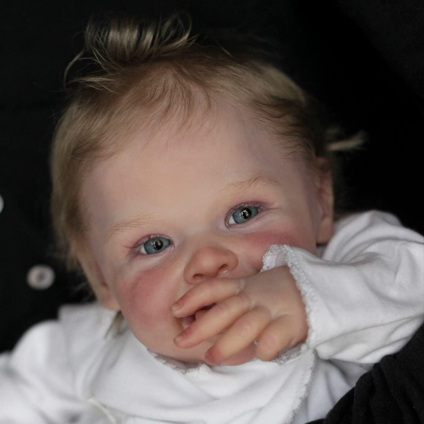 Anano 20 Inch Smiley Reborn Baby Doll Harper - Ultra Realistic Newborn Baby Doll with Lifelike Features, Soft Vinyl Body, Perfect Gift for Girls Age 3+ | Great for Role Play, Collecting, and Emotional Comfort