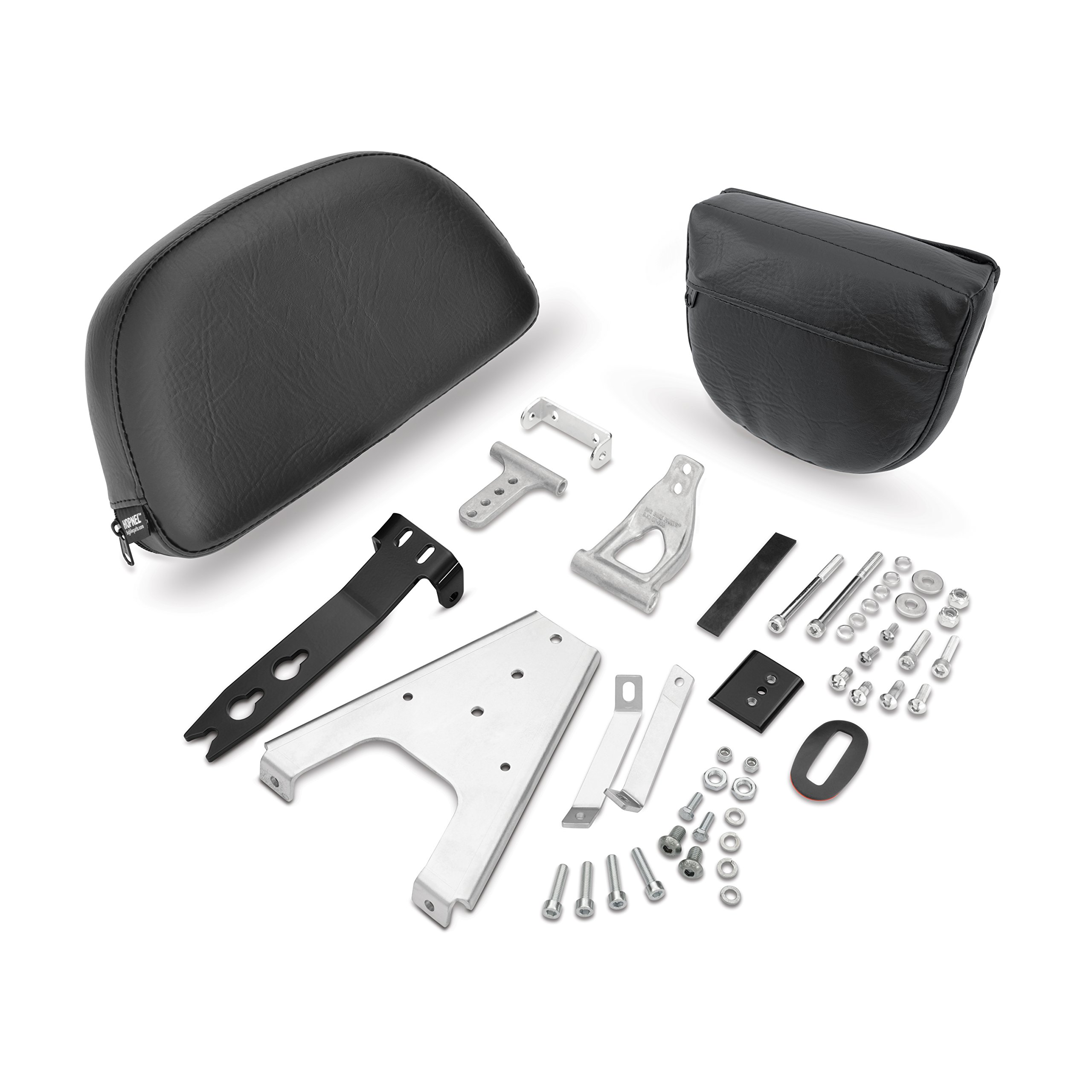 Show Chrome Accessories 30-208 Black Detachable Smart Mount Backrest for Indian Motorcycles - Comfortable Adjustable Rider Support for Long Distance Cruising & Touring
