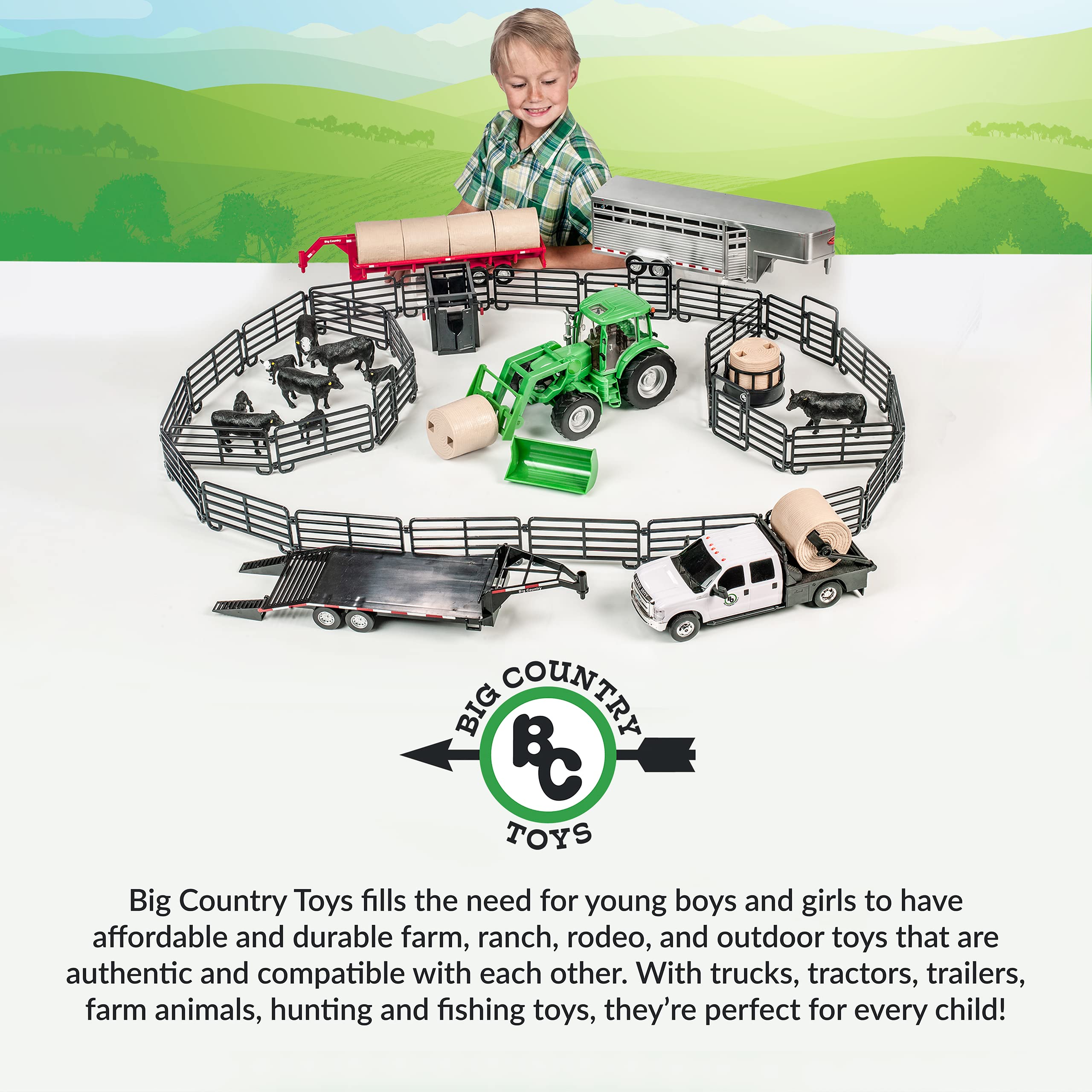 Big Country Toys 5-Piece Farm Hay Bale Set - Realistic Animal Feeding Toy for Kids Ages 3+ | Perfect for Farm Playsets, Pretend Play & Educational Activities