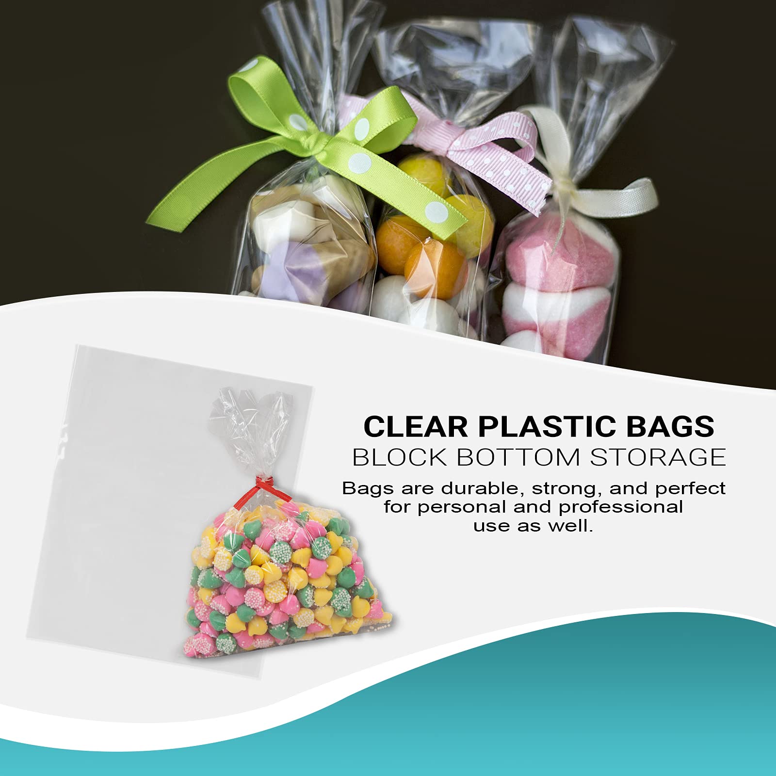1000 Pack 8x10 Inches Clear Plastic Bags for Packaging - 4 Mil Durable Polyethylene Flat Bakery Bags with Open Top | Perfect for Popcorn, Homemade Bread, Cookies, Candy & Retail Display | Food Safe Storage Solution for Bakeries & Small Businesses