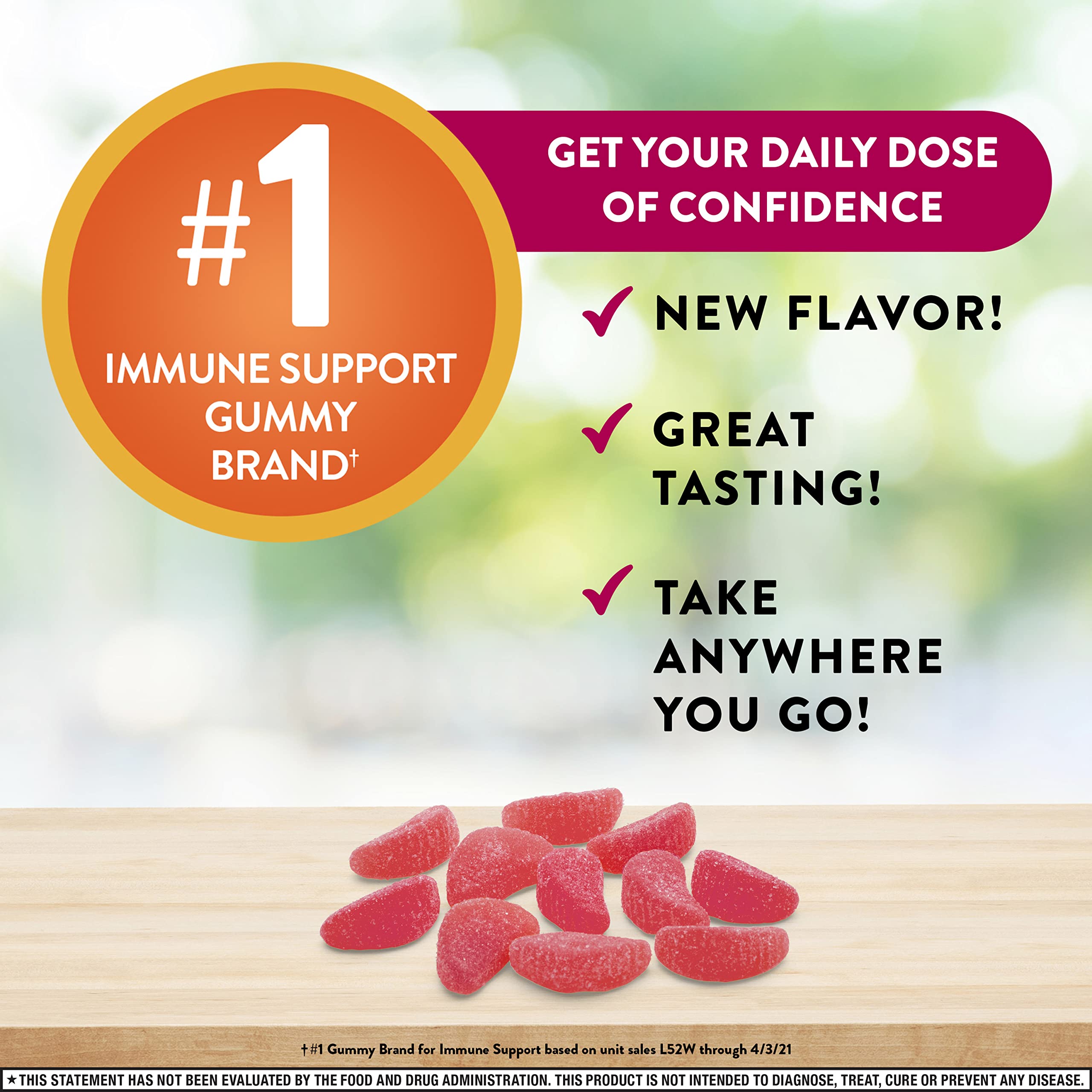 Airborne 750mg Vitamin C Gummies for Adults - Immune Support Supplement with Antioxidants Vitamins A, C & E - 63 Count Blueberry Pomegranate Flavor Gummy Vitamins - Boost Immunity & Energy for Workouts, Travel & Daily Wellness