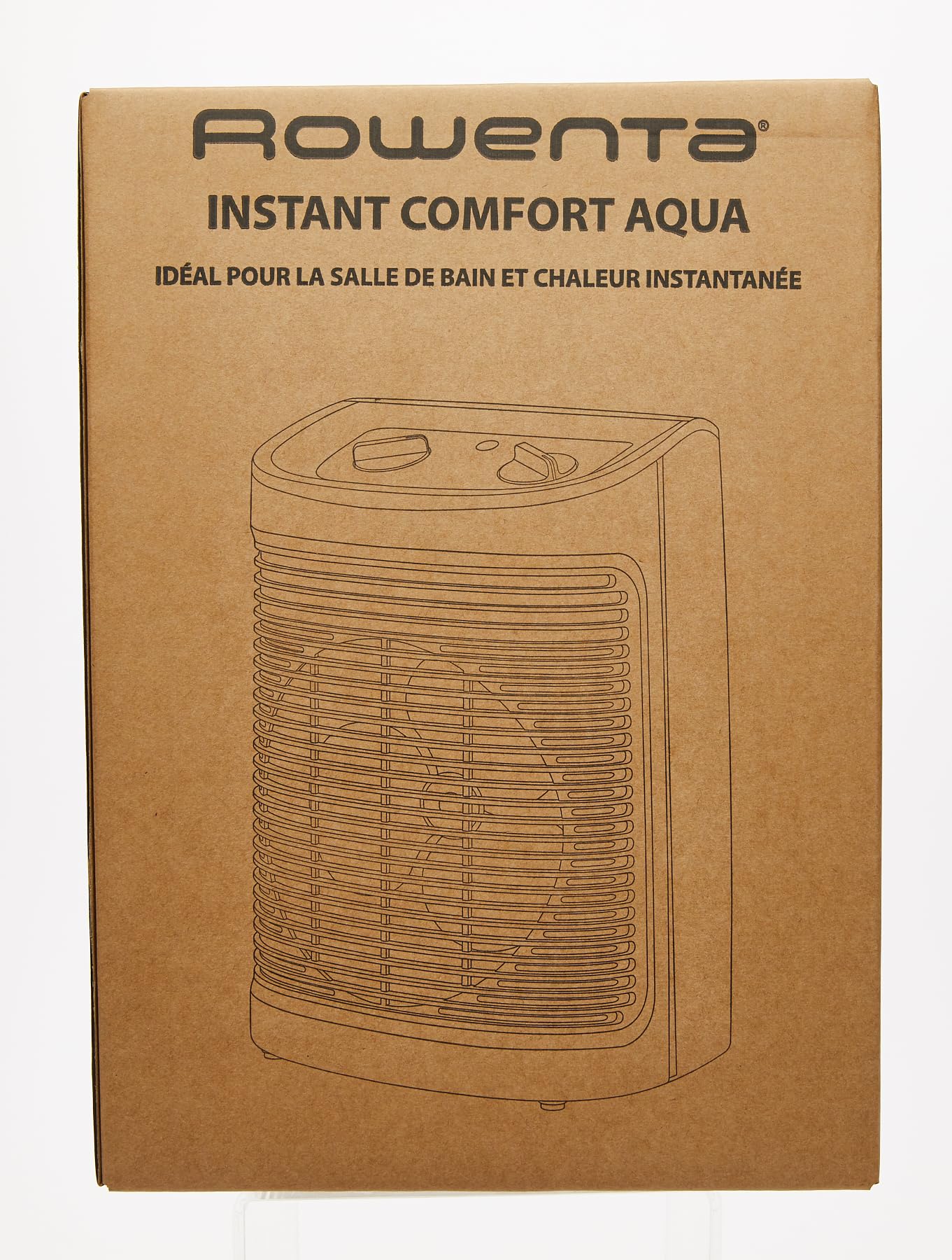 Rowenta Instant Comfort Fan Heater - Fast Heating Portable Space Heater with Adjustable Thermostat & Safety Features for Home, Office, and Bedroom Use
